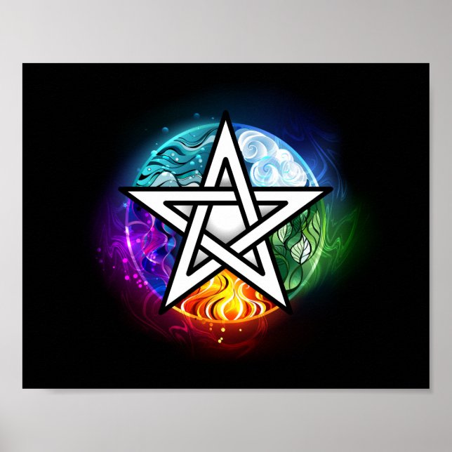 Wiccan pentagram poster (Front)