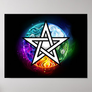 Wiccan pentagram poster