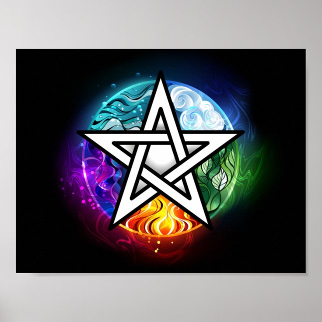 Wiccan pentagram poster (Front)