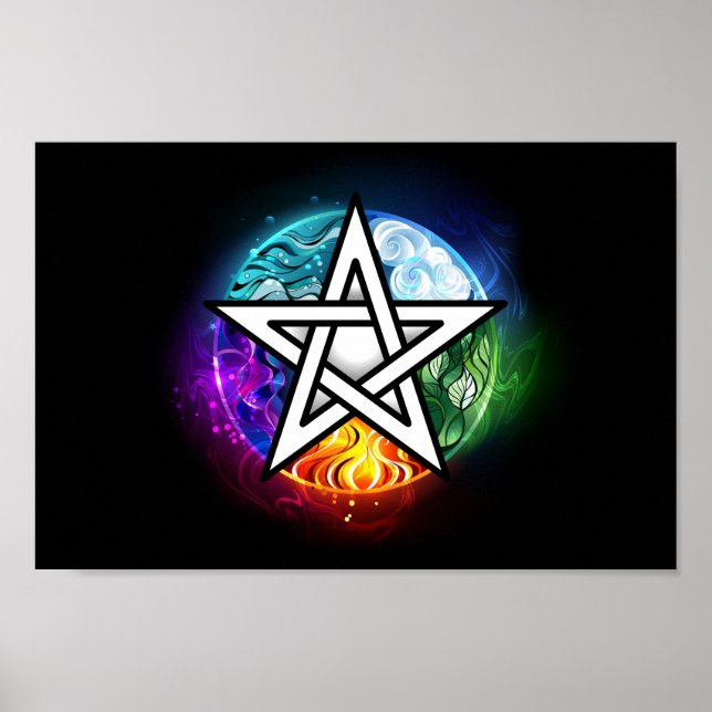 Wiccan pentagram poster (Front)