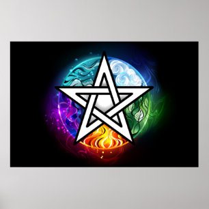 Wiccan pentagram poster