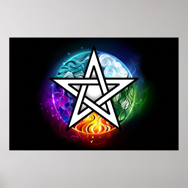 Wiccan pentagram poster (Front)