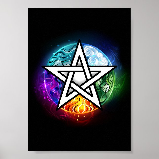 Wiccan pentagram poster (Front)