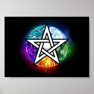 Wiccan pentagram poster