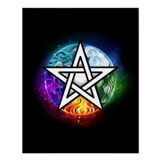 Wiccan pentagram poster (Front)