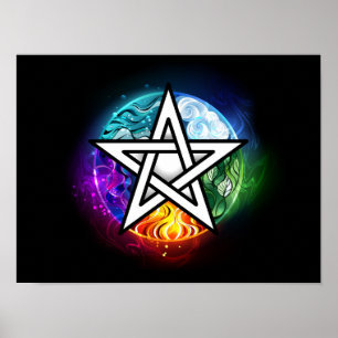 Wiccan pentagram poster