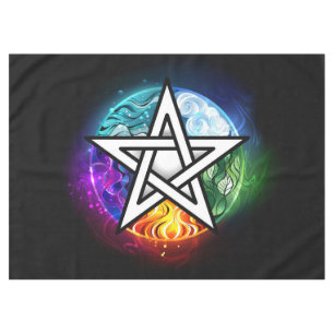 Wiccan pentagram tablecloth