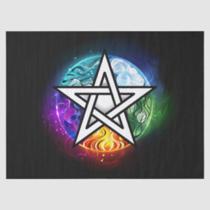 Wiccan pentagram tissue paper