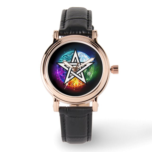 Wiccan pentagram watch (Front)