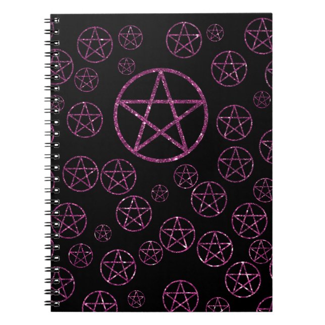 Wiccan Pink Pentacle Journal 80 Lined Pages (Front)
