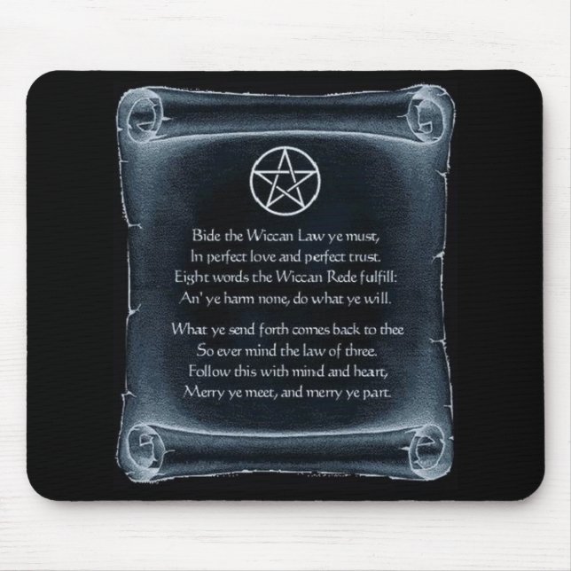 Wiccan Rede Mousepad (Front)