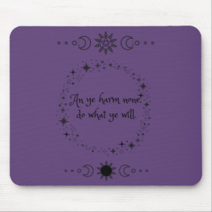 Wiccan Rede Witch Mouse Pad