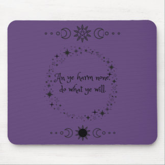 Wiccan Rede Witch Mouse Pad