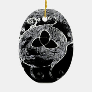 wiccan symbol for the witches ceramic tree decoration