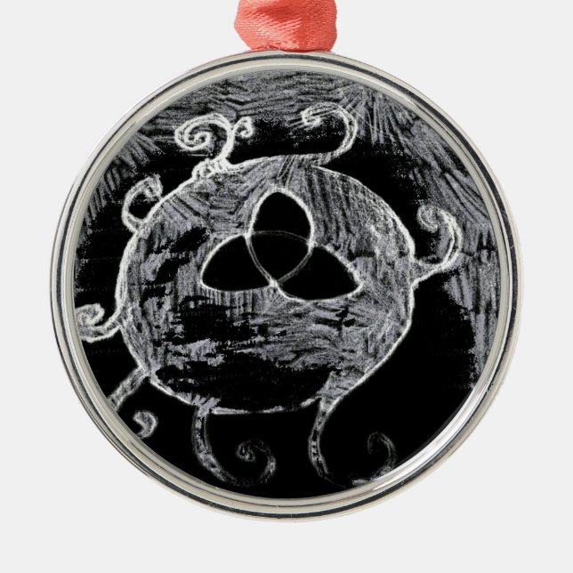 wiccan symbol for the witches metal tree decoration (Front)