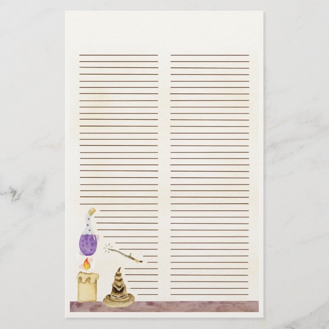 Wiccan Witch Writing Spell Paper – Magical  (Front)