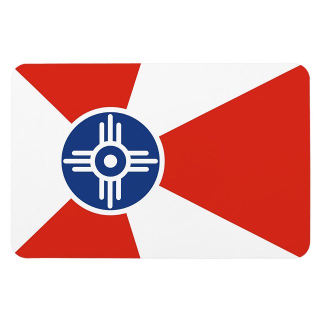 Wichita city flag  Kansas state America country Magnet (Horizontal)