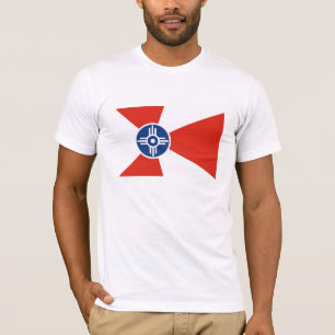 Wichita city flag Kansas state America country T-Shirt