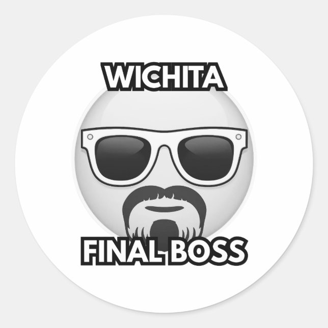 Wichita Final Boss Funny Sticker (Front)