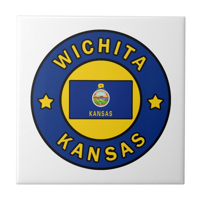 Wichita Kansas Ceramic Tile (Front)