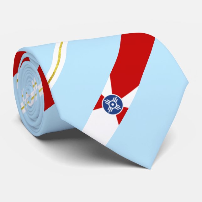 Wichita (Kansas) city flag Neck Tie (Rolled)