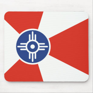 Wichita Kansas ICT Flag Mouse Pad