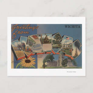 Wichita, Kansas - Large Letter Scenes Postcard