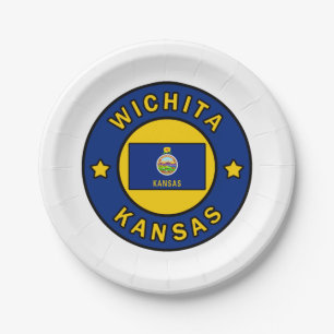 Wichita Kansas Paper Plate