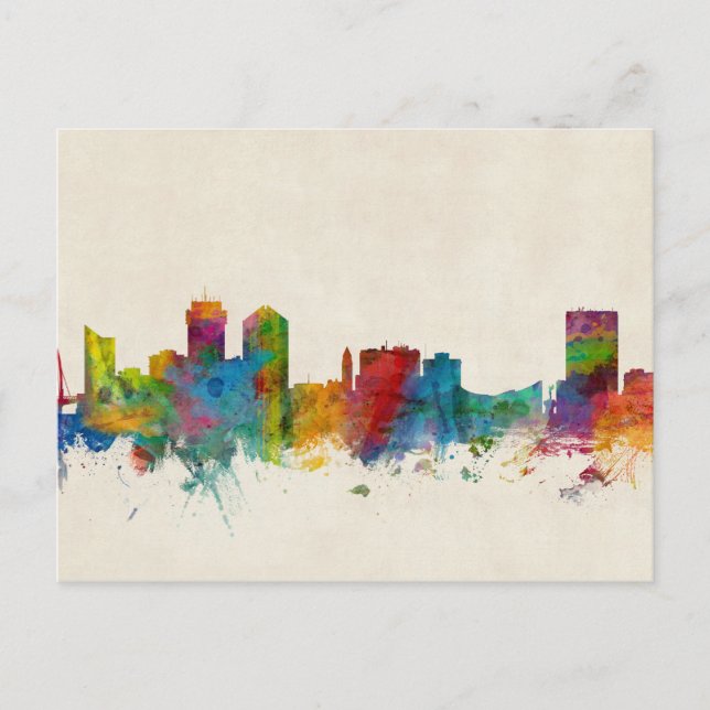 Wichita Kansas Skyline Postcard (Front)
