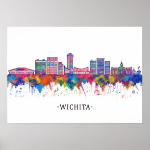 Wichita Kansas Skyline Poster