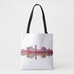 Wichita Kansas Skyline Tote Bag
