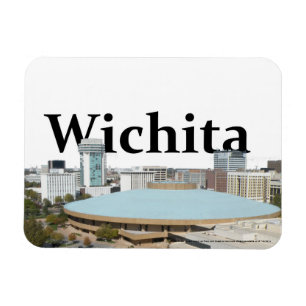 Wichita Kansas Skyline with Wichita in the Sky Magnet