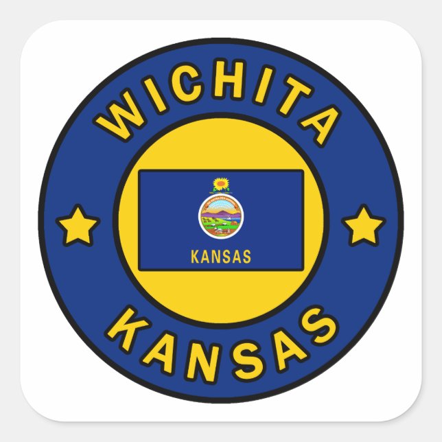Wichita Kansas Square Sticker (Front)