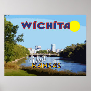 Wichita, Kansas, Visit USA... Poster