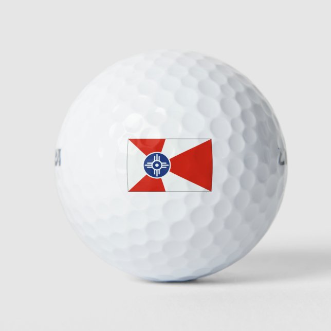 Wichita KS ICT Flag Golf Balls (Front)