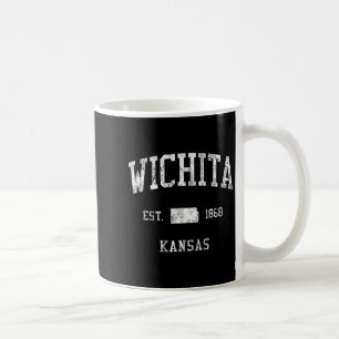Wichita Ks J01 Vintage Athletic Srts Design  Coffee Mug