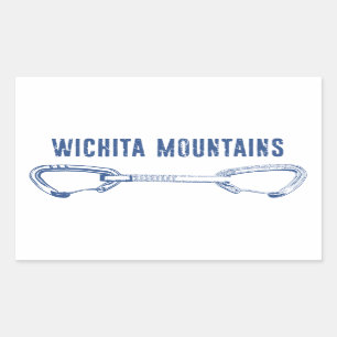 Wichita Mountains Rock Climbing Quickdraw Rectangular Sticker