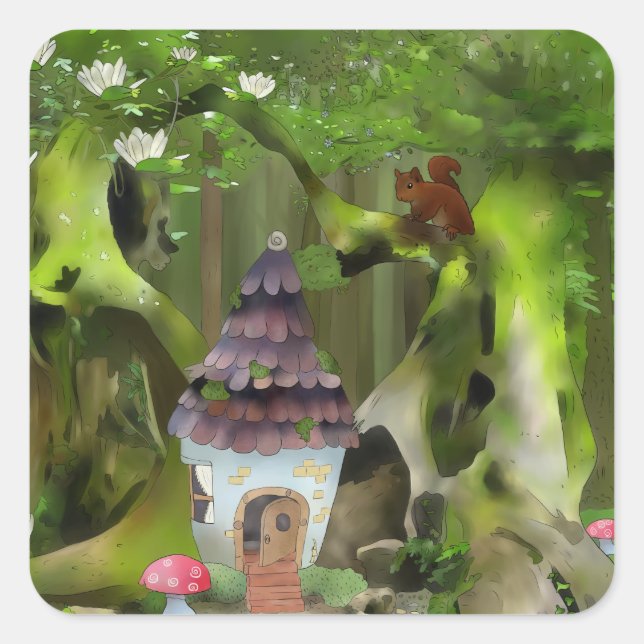 Wichtelwald  square sticker (Front)
