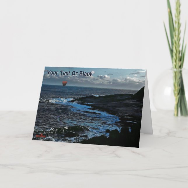 Wick Bay Viking Longship Thank You Card (Front)