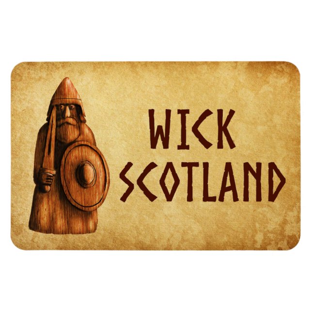 Wick Scotland Viking Warrior Magnet (Horizontal)