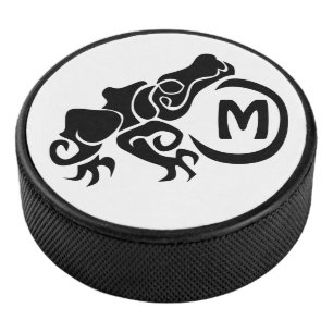 Wick Tribal Frog Monogram Hockey Puck