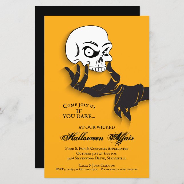 Wicked Affair Halloween Party Invitations (Front/Back)