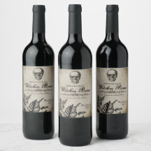 Wicked Affair Halloween - Witches Brew Wine Label