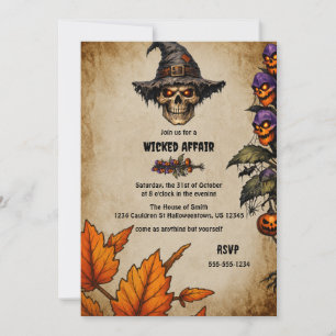 Wicked Affair Spooky Halloween Night Party  Invitation