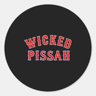 Wicked Ah Er Boston New England Southie Classic Round Sticker