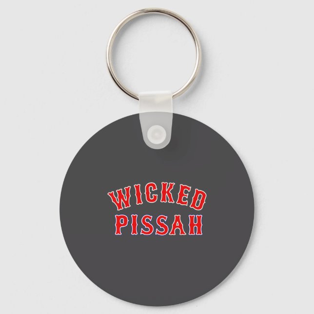 Wicked Ah Er Boston New England Southie  Key Ring (Front)