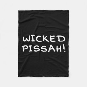 Wicked Ah! Funny Awesome Er New England Fleece Blanket