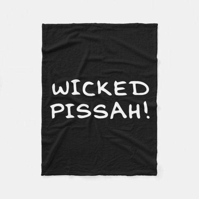 Wicked Ah! Funny Awesome Er New England  Fleece Blanket (Front)