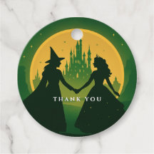 Wicked Baby Shower Favour Tags - Elphaba & Glinda