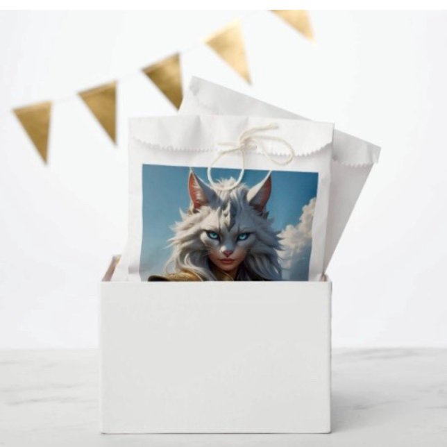 Wicked Blue Eyed Cat Favour Bag (Favor Bag Dimensions: 5.75”x8” sold in sets of 50. 

)
